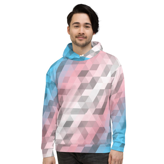 Transgender Farben Low Poly Hoodie