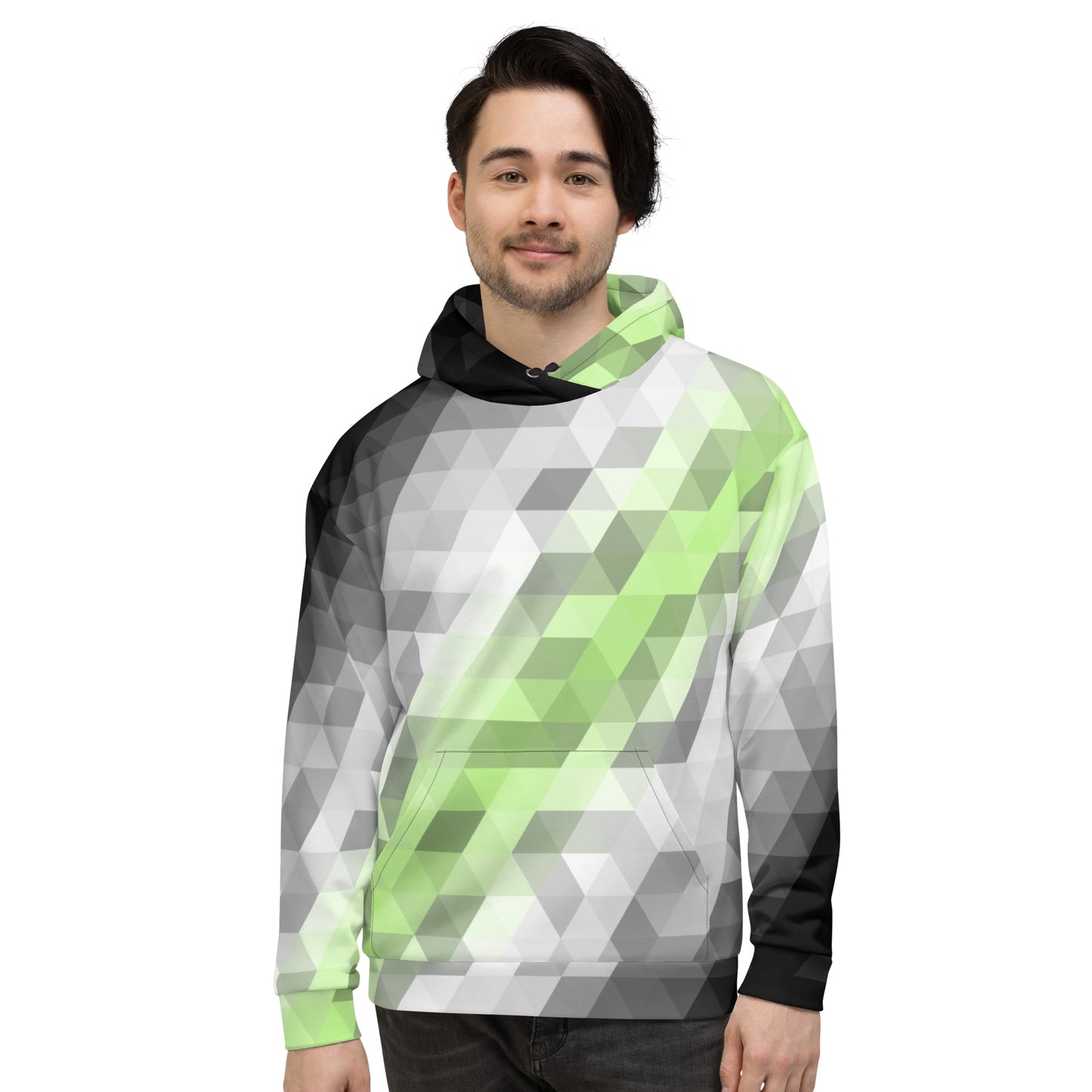 Agender Farben Low Poly Hoodie