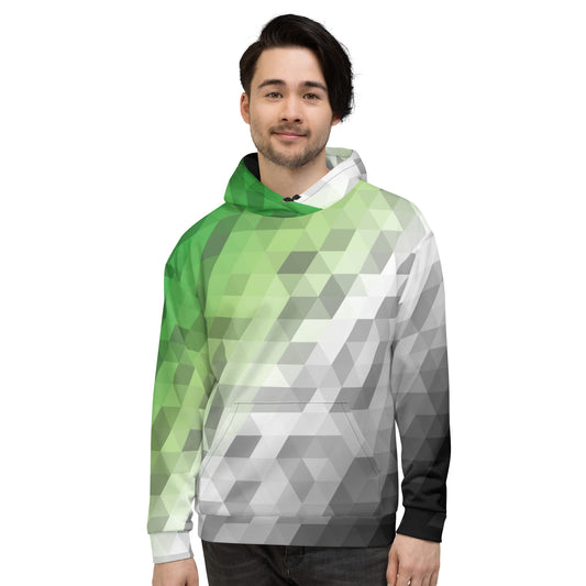 Aromantisch Farben Low Poly Hoodie