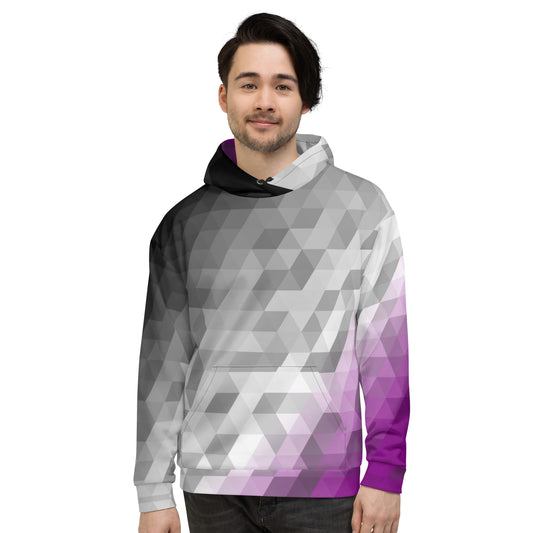 Asexuell Farben Low Poly Hoodie