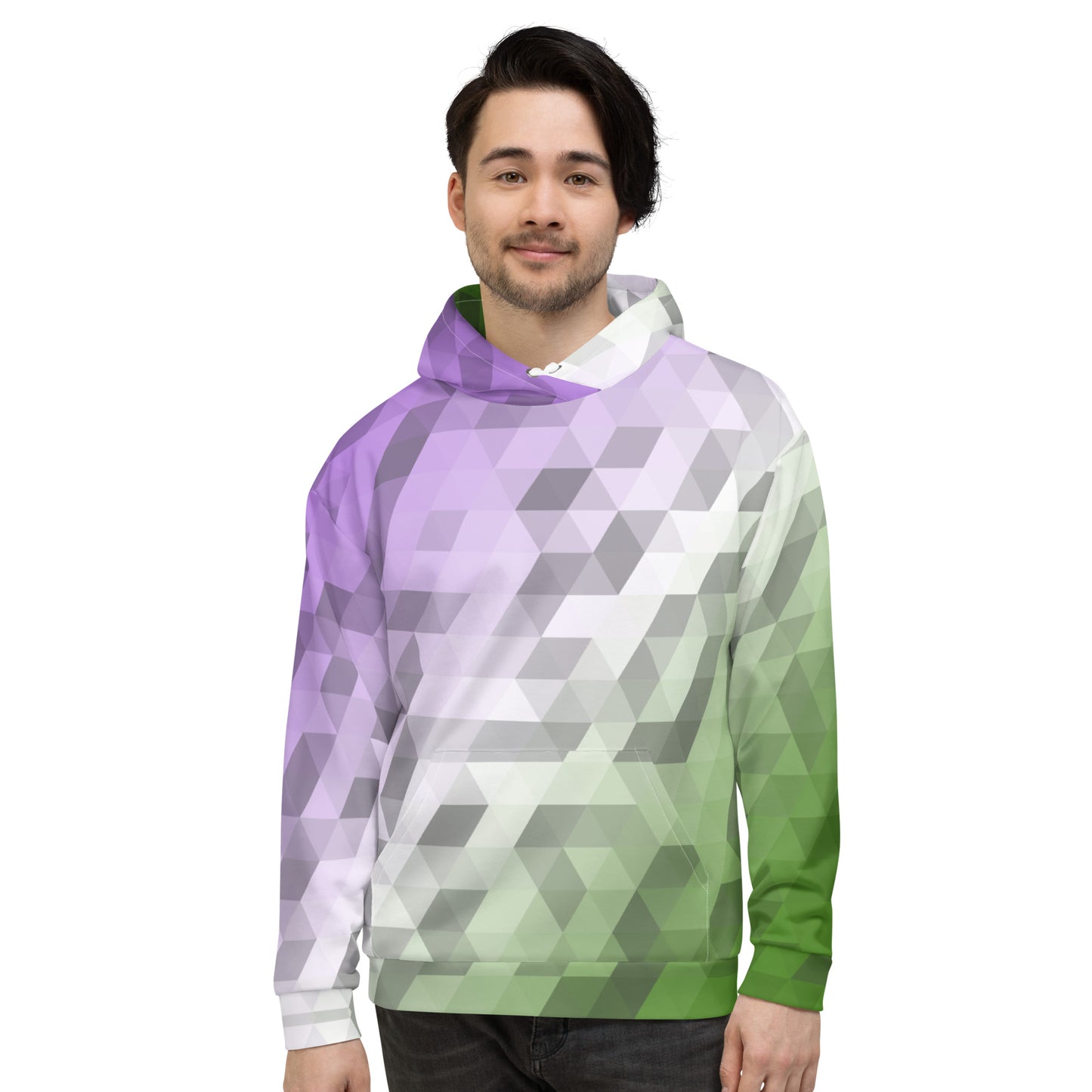 Genderqueer Farben Low Poly Hoodie