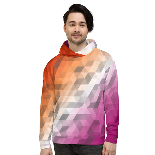 Lesbisch Farben Low Poly Hoodie