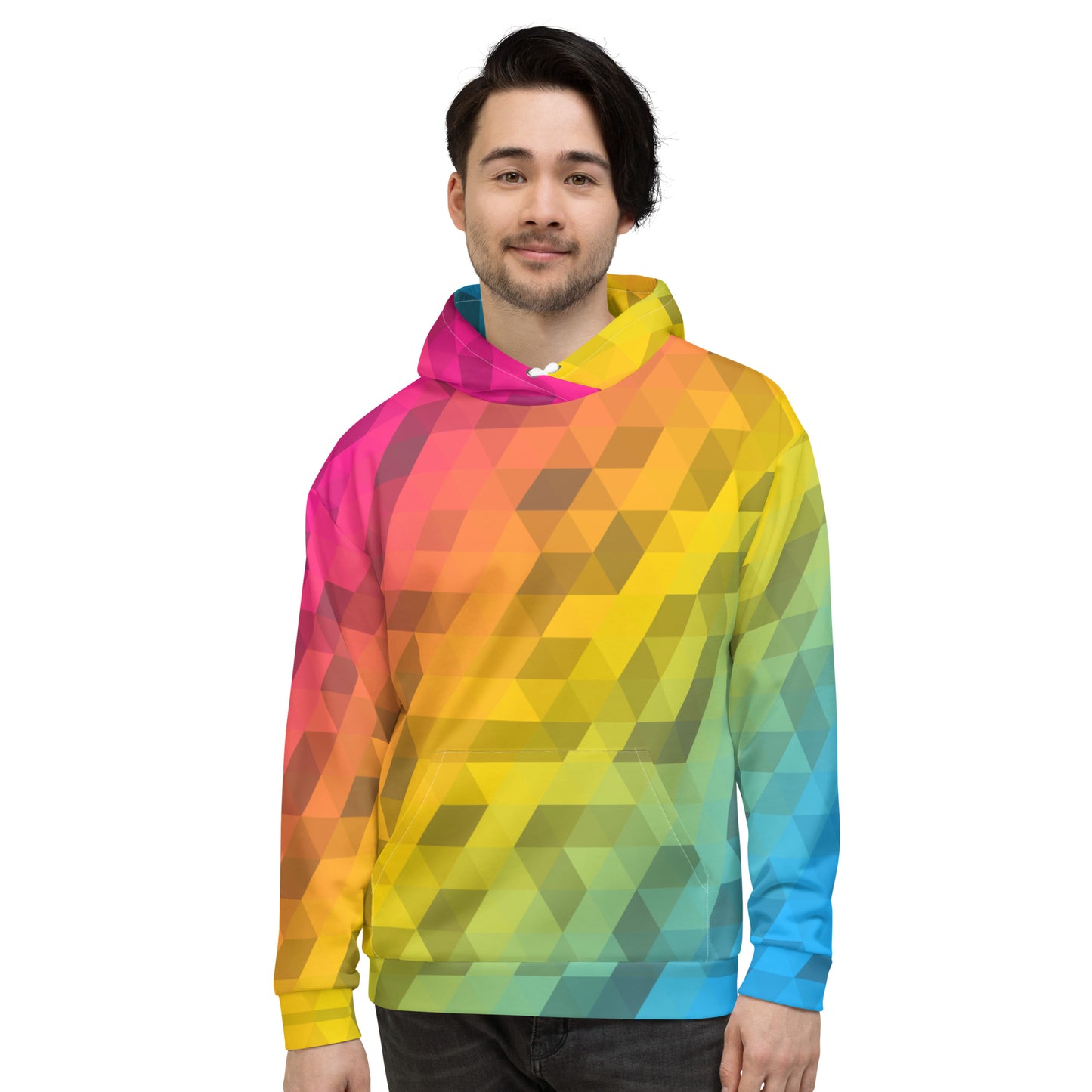 Pansexual Colors Low Poly Hoodie