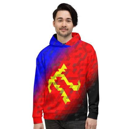 Polyamor Farben Low Poly Hoodie