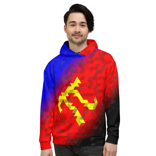 Polyamor Farben Low Poly Hoodie