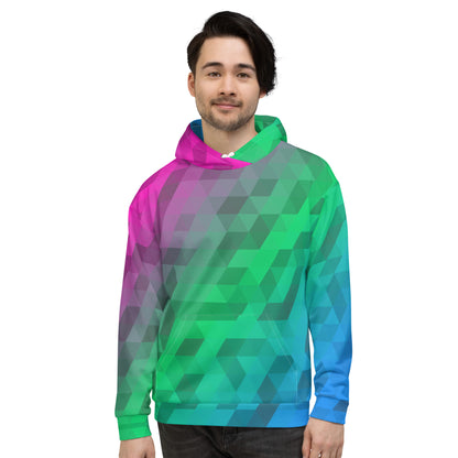 Polysexuell Farben Low Poly Hoodie