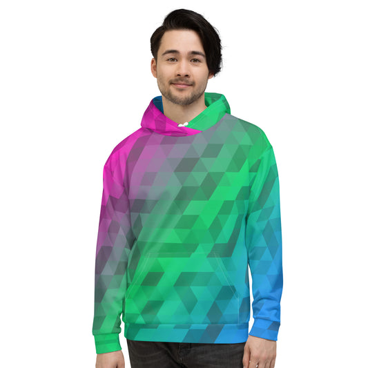 Polysexuell Farben Low Poly Hoodie