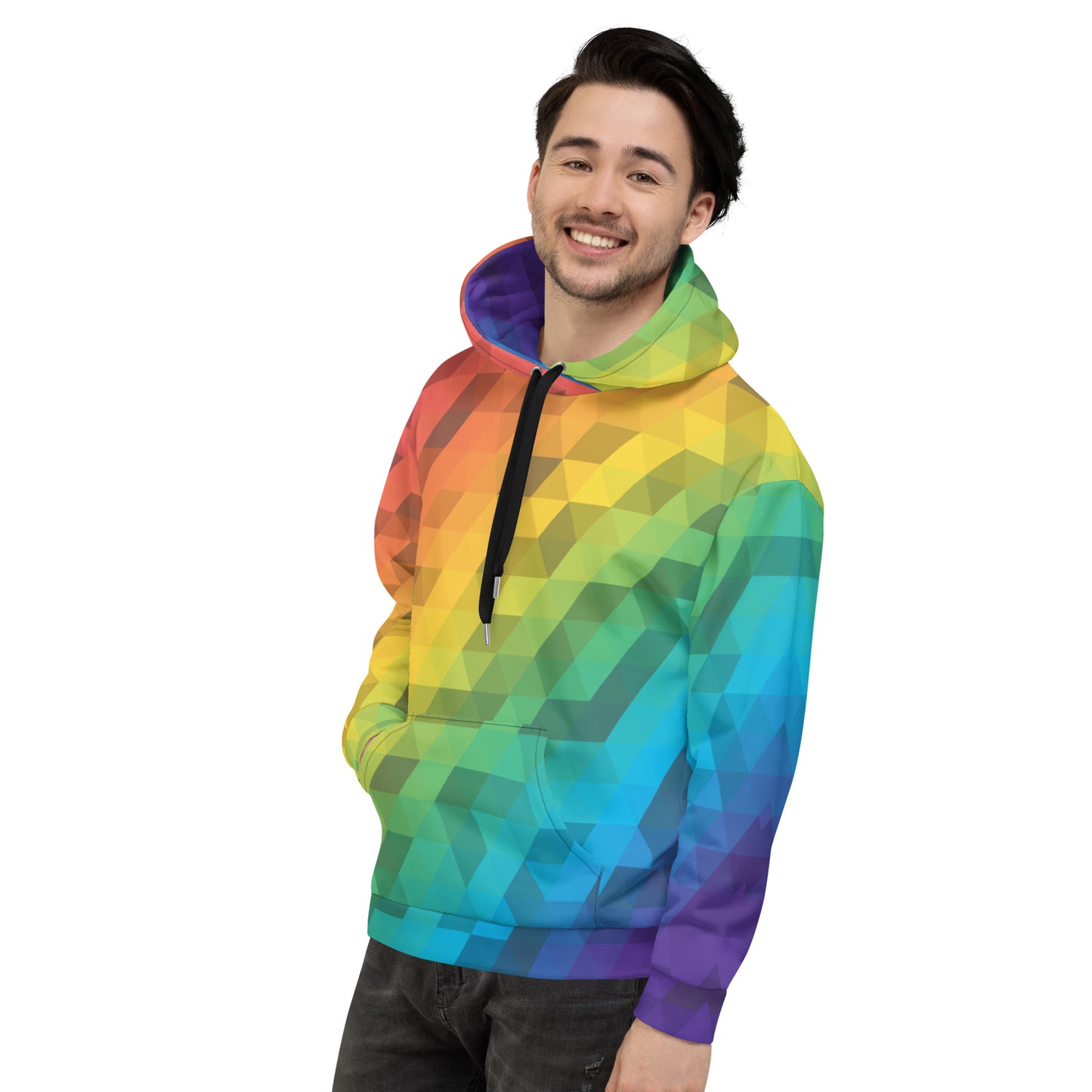 Pride Farben Low Poly Hoodie