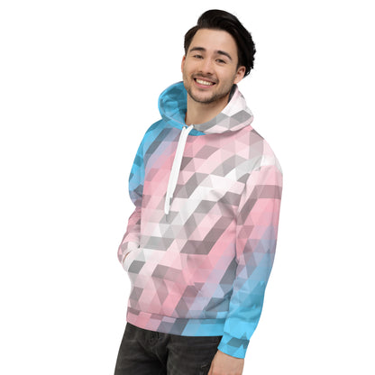 Transgender Farben Low Poly Hoodie