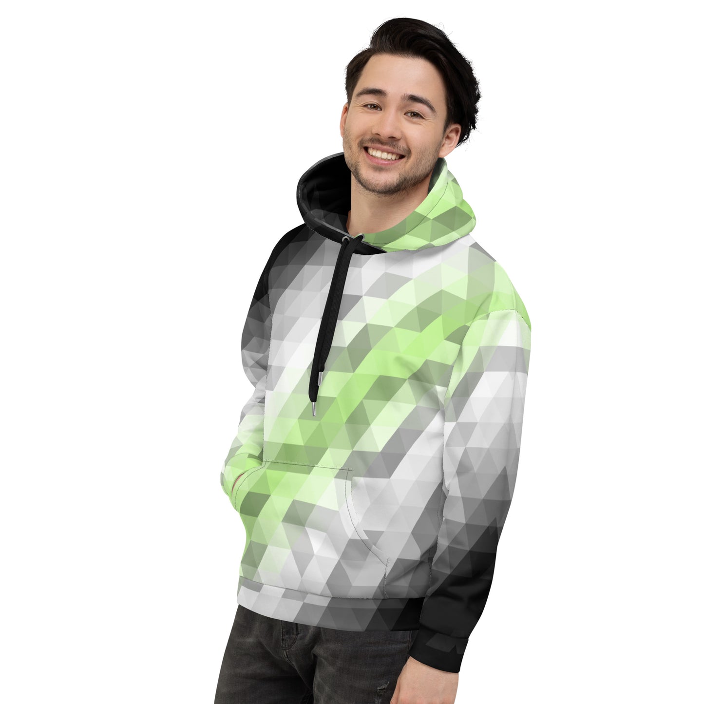 Agender Farben Low Poly Hoodie