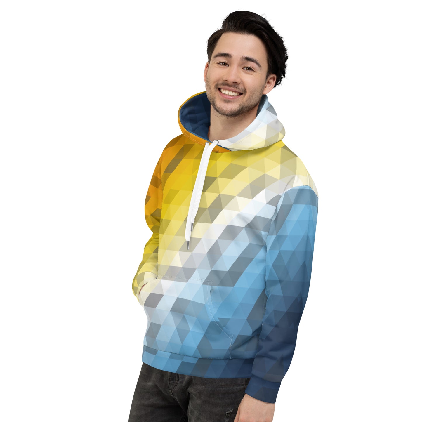 Aroace Farben Low Poly Hoodie