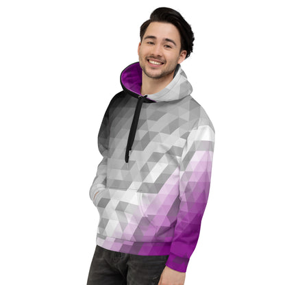 Asexuell Farben Low Poly Hoodie