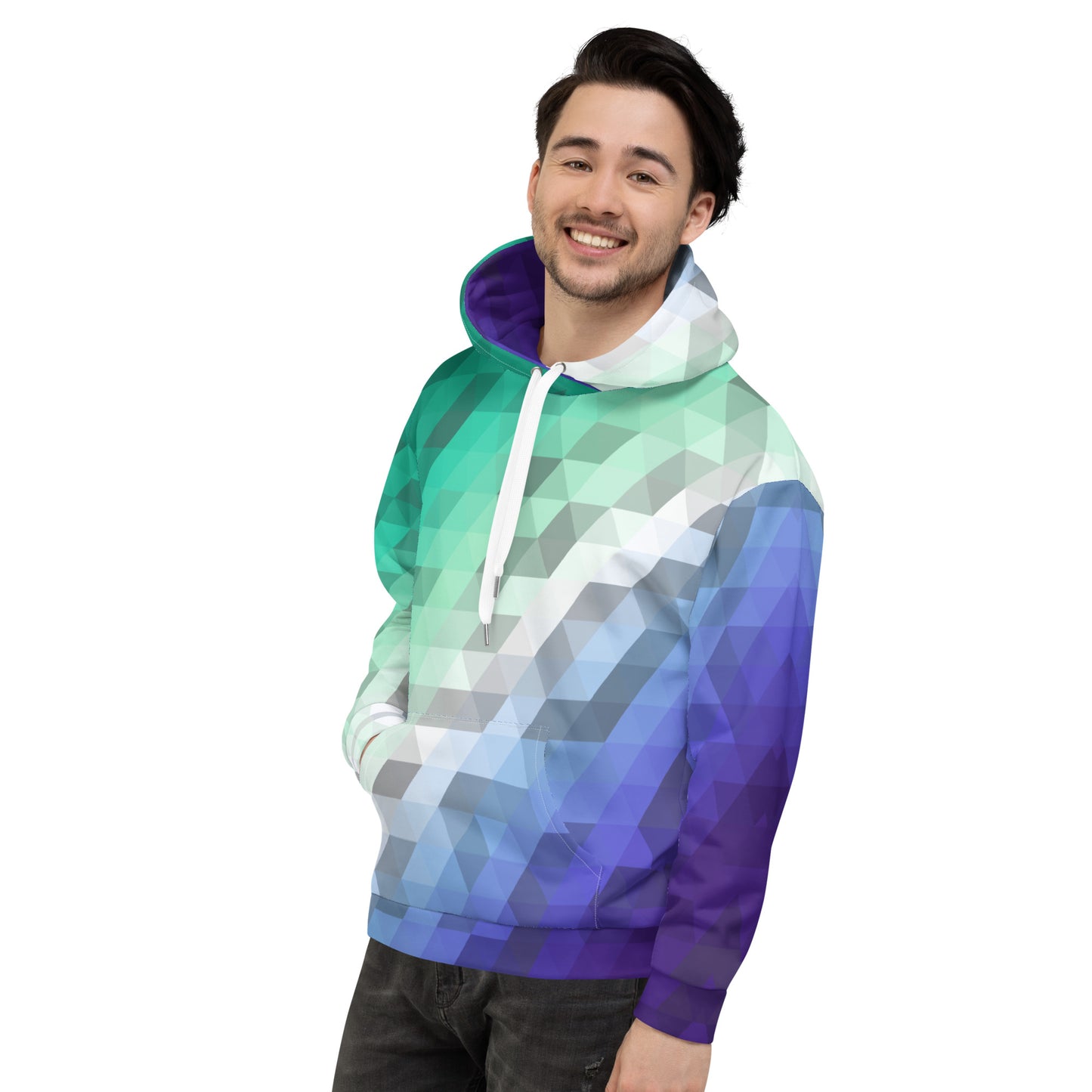 Schwul Farben Low Poly Hoodie