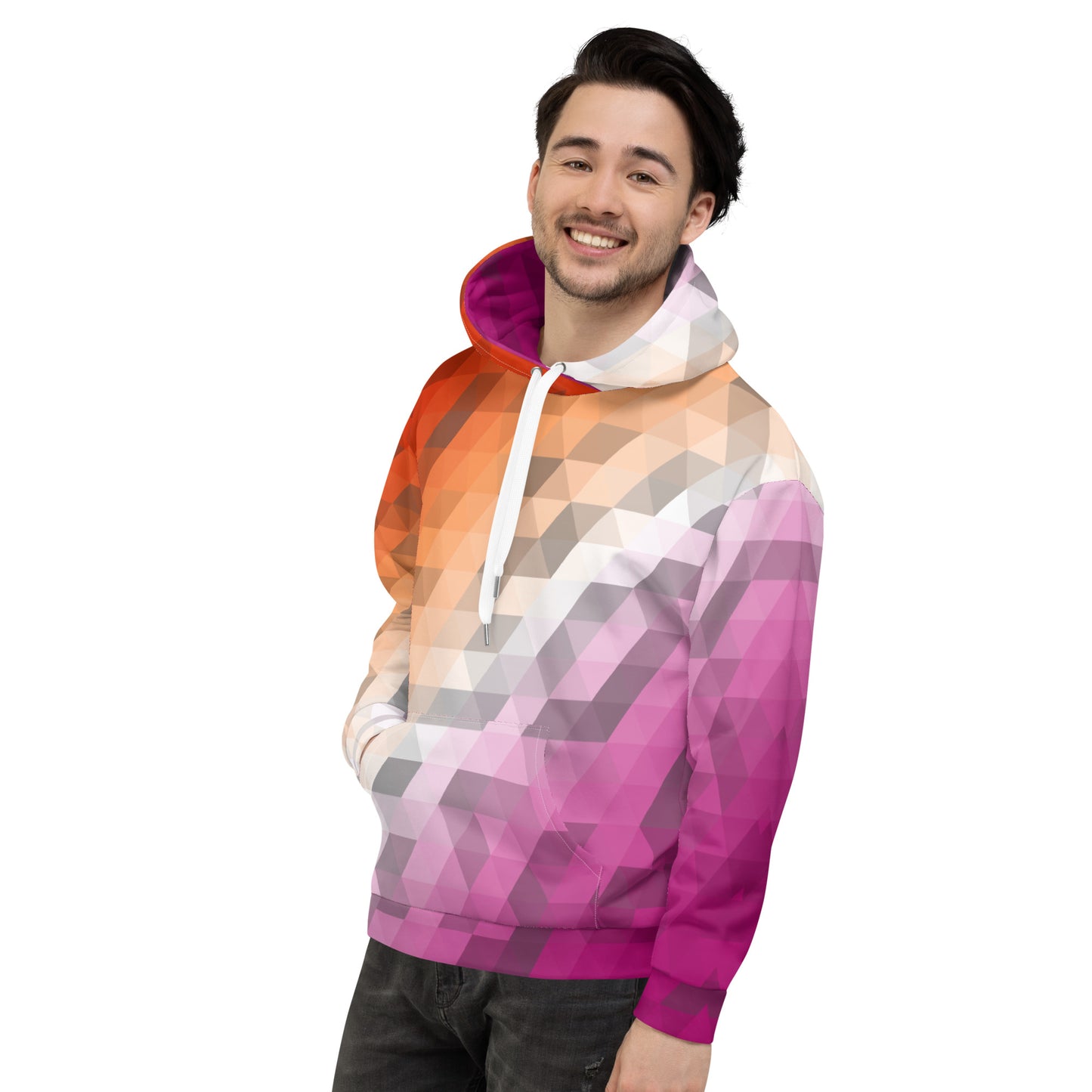 Lesbisch Farben Low Poly Hoodie