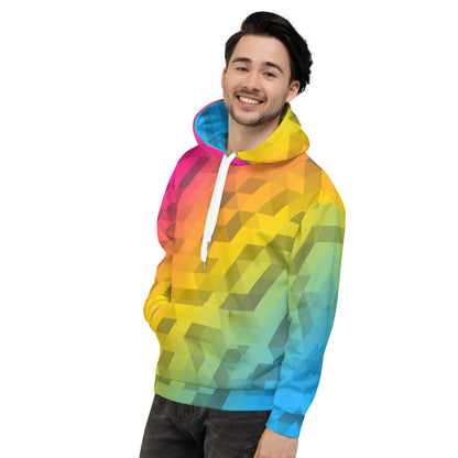 Pansexual Colors Low Poly Hoodie