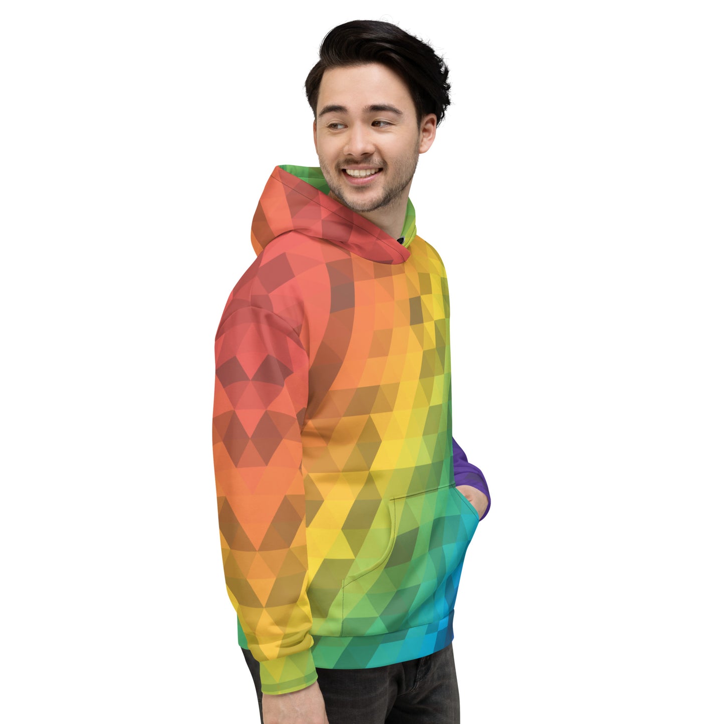 Pride Farben Low Poly Hoodie