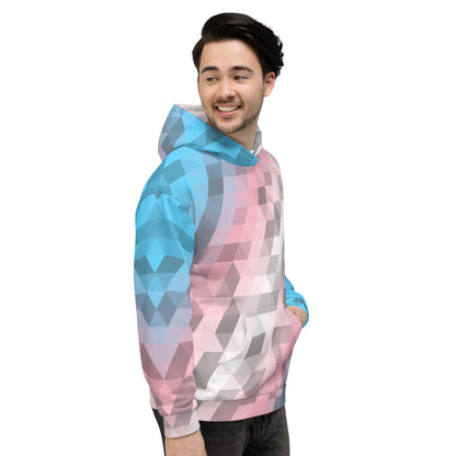 Transgender Farben Low Poly Hoodie