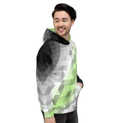 Agender Farben Low Poly Hoodie