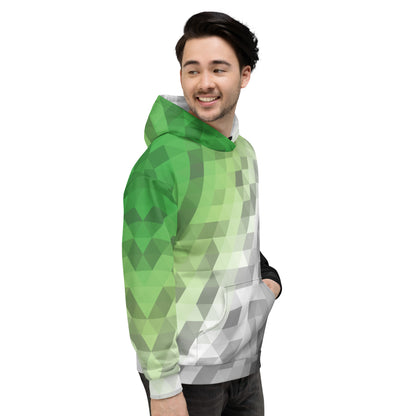 Aromantisch Farben Low Poly Hoodie