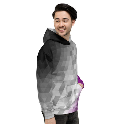 Asexuell Farben Low Poly Hoodie