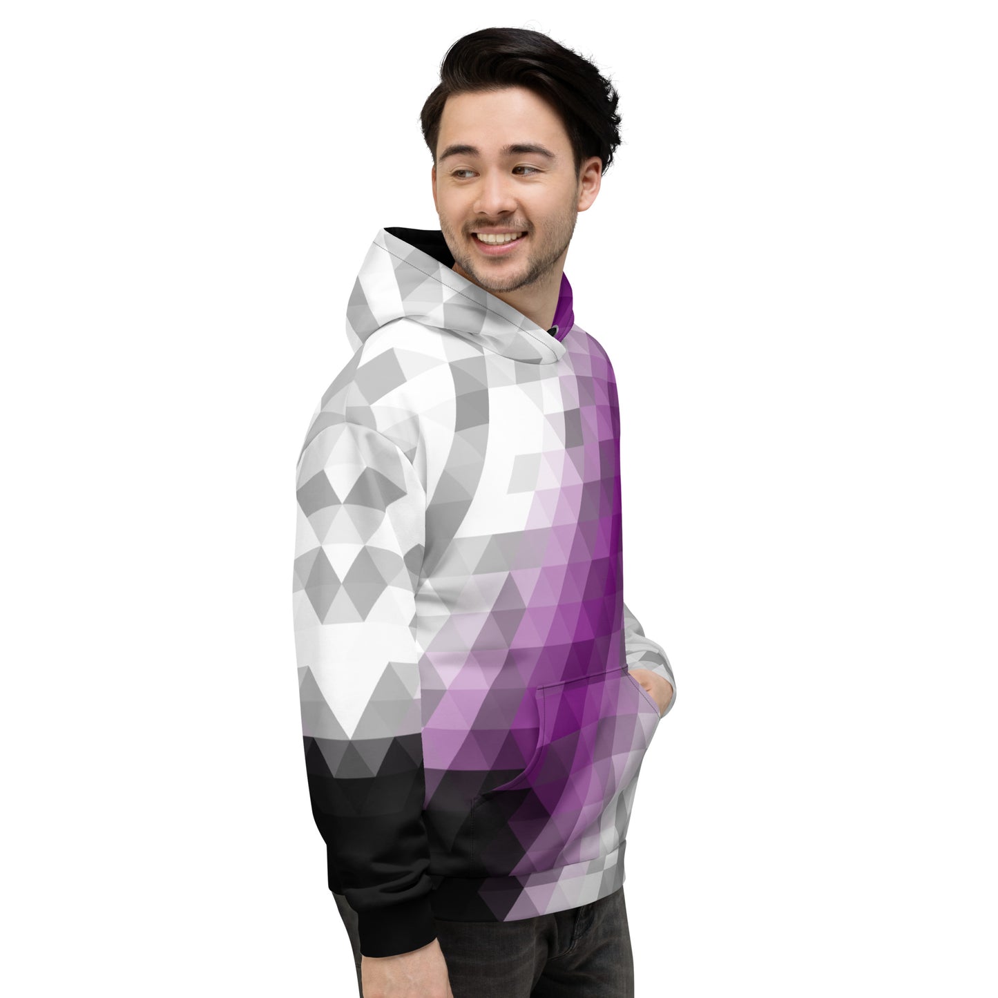 Demisexuell Farben Low Poly Hoodie