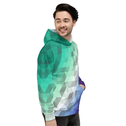 Schwul Farben Low Poly Hoodie