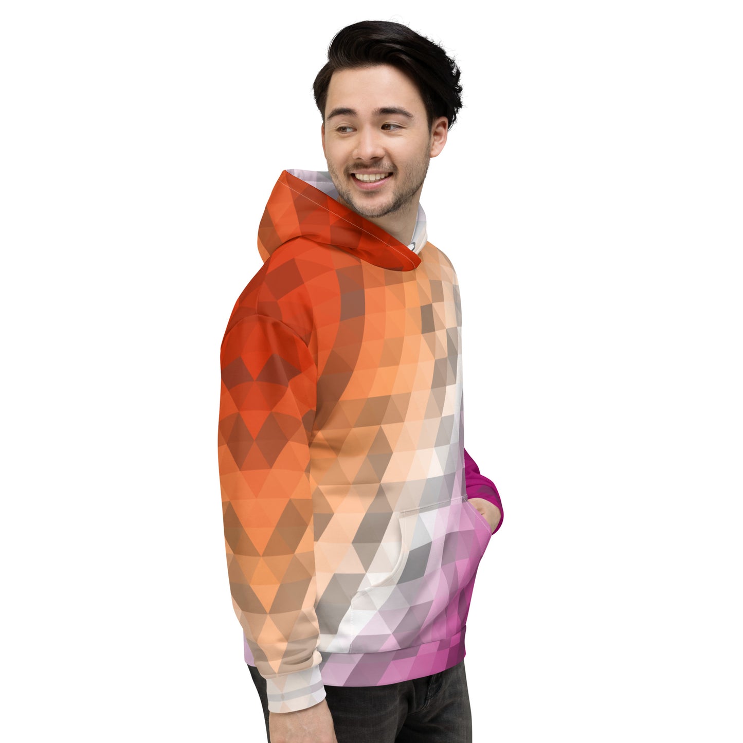 Lesbisch Farben Low Poly Hoodie