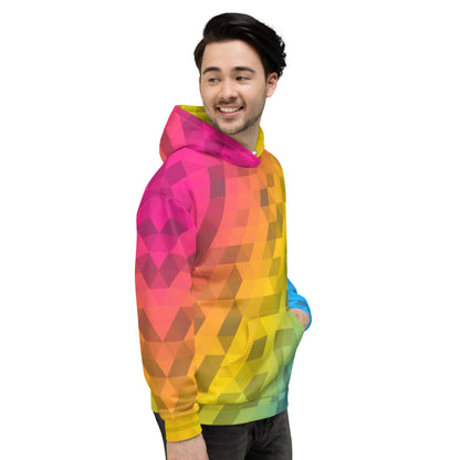 Pansexual Colors Low Poly Hoodie