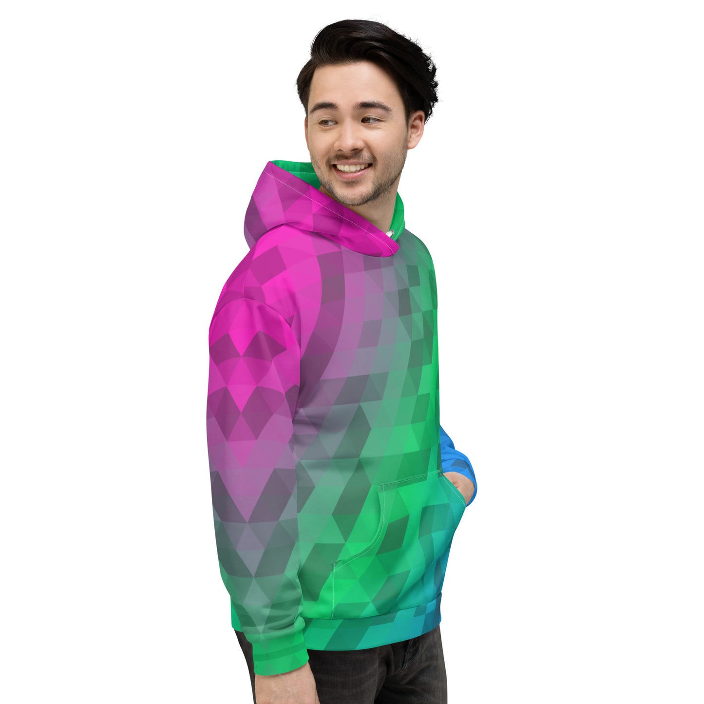 Polysexuell Farben Low Poly Hoodie