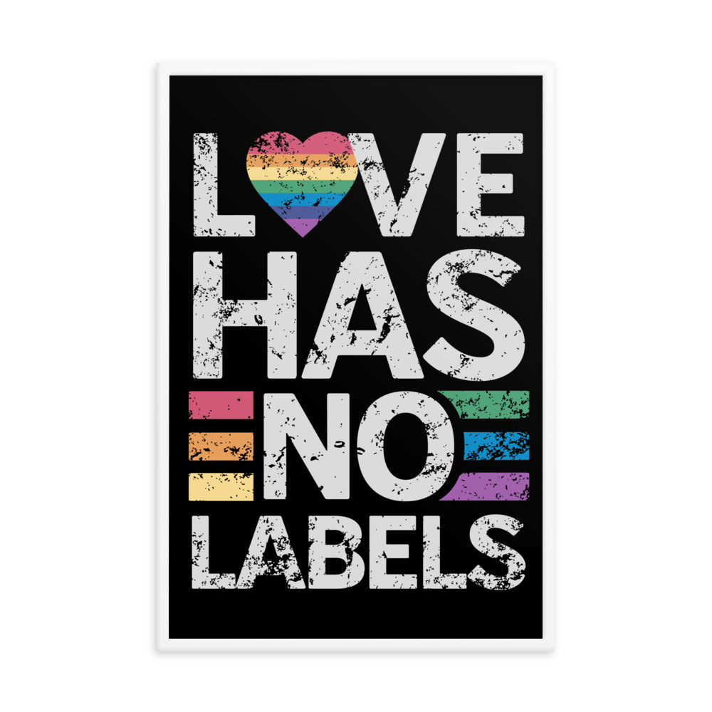 Love has no Labels Black Framed Poster