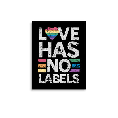 Love has no Labels Schwarz Poster