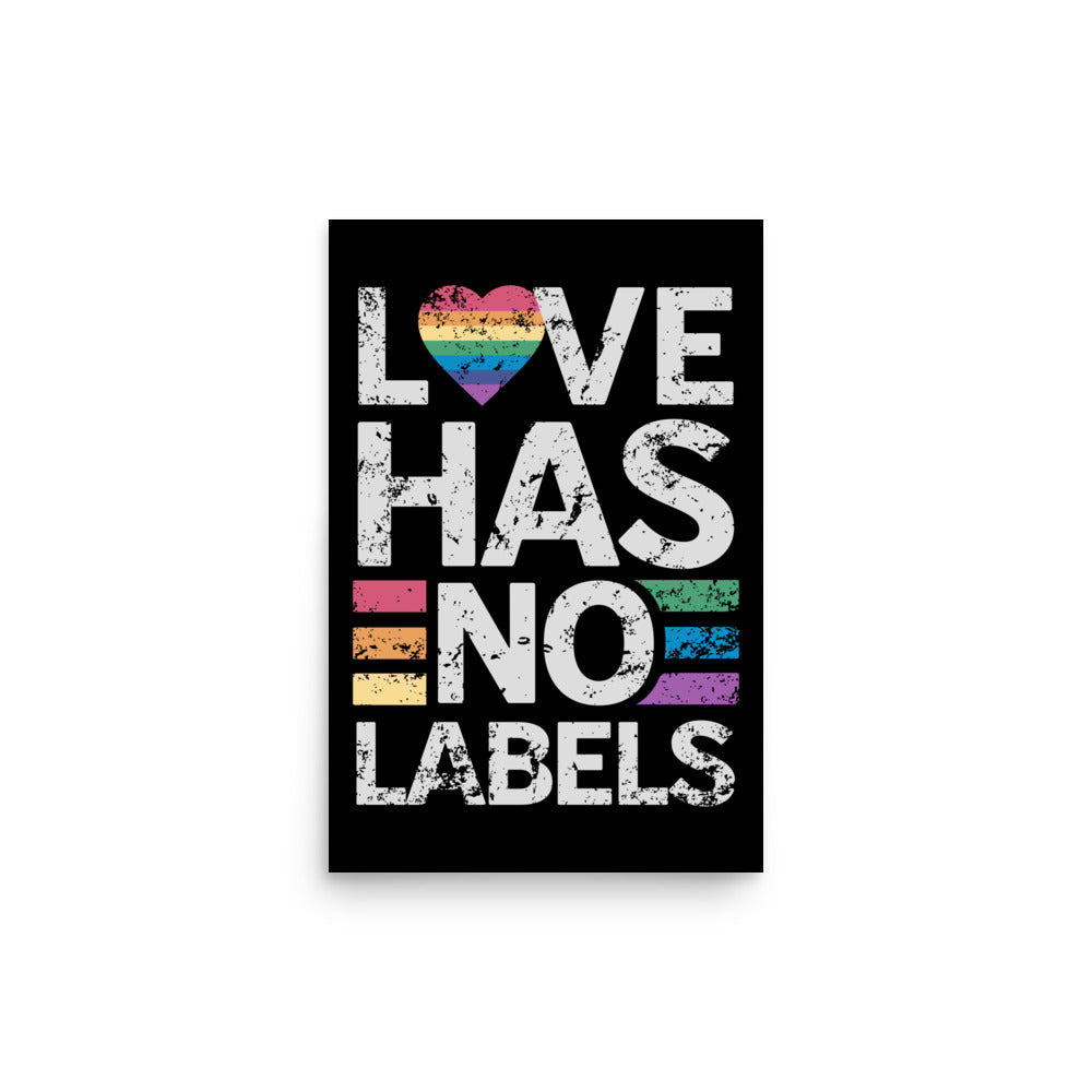 Love has no Labels Schwarz Poster