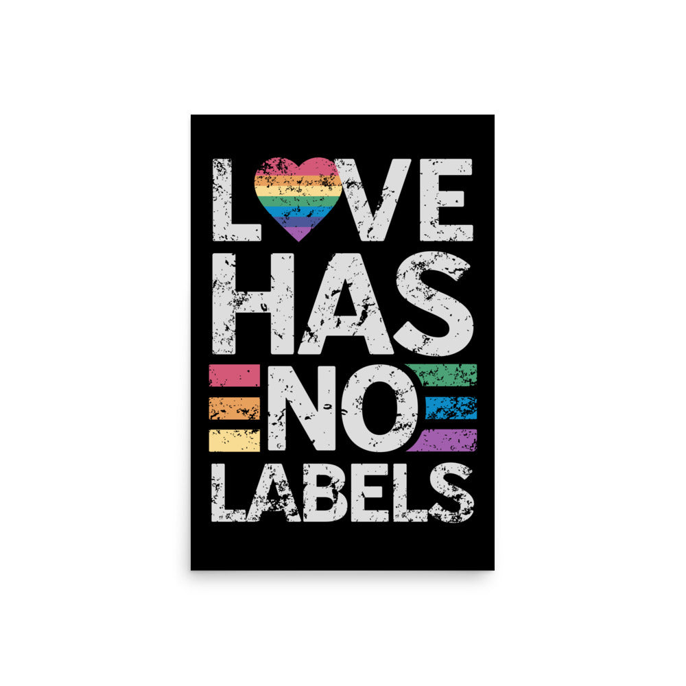 Love has no Labels Schwarz Poster