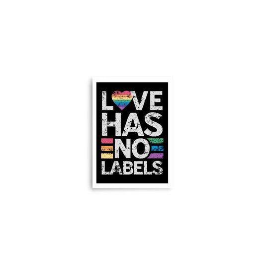 Love has no Labels Schwarz Poster