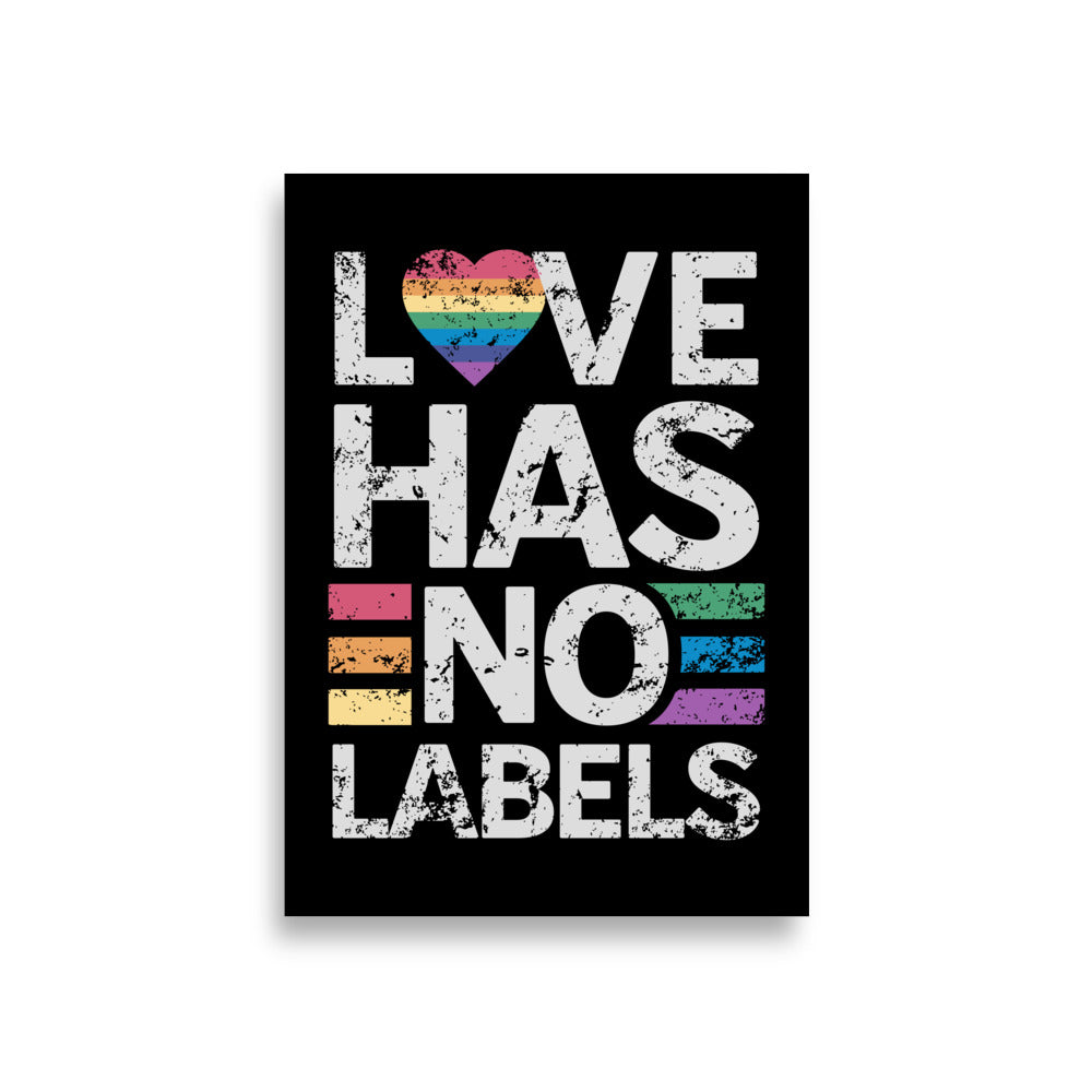 Love has no Labels Schwarz Poster