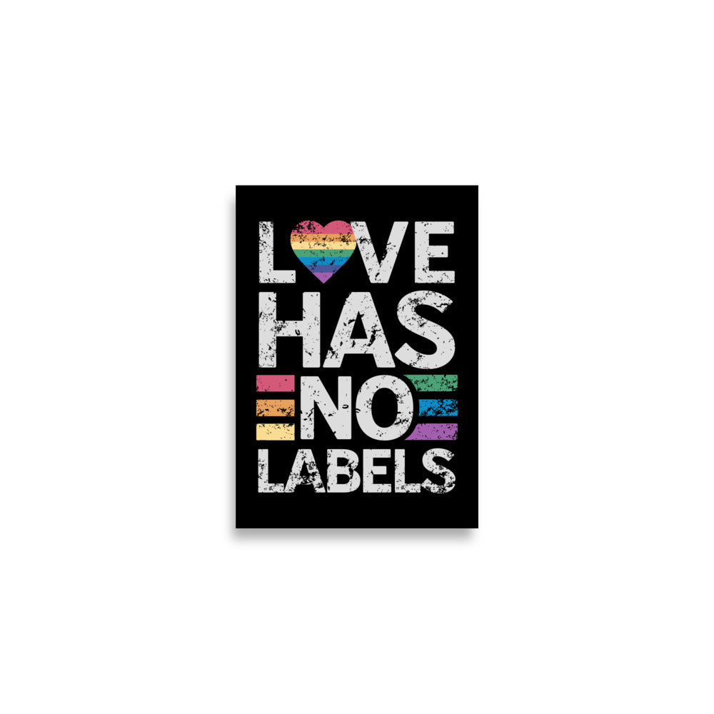 Love has no Labels Schwarz Poster