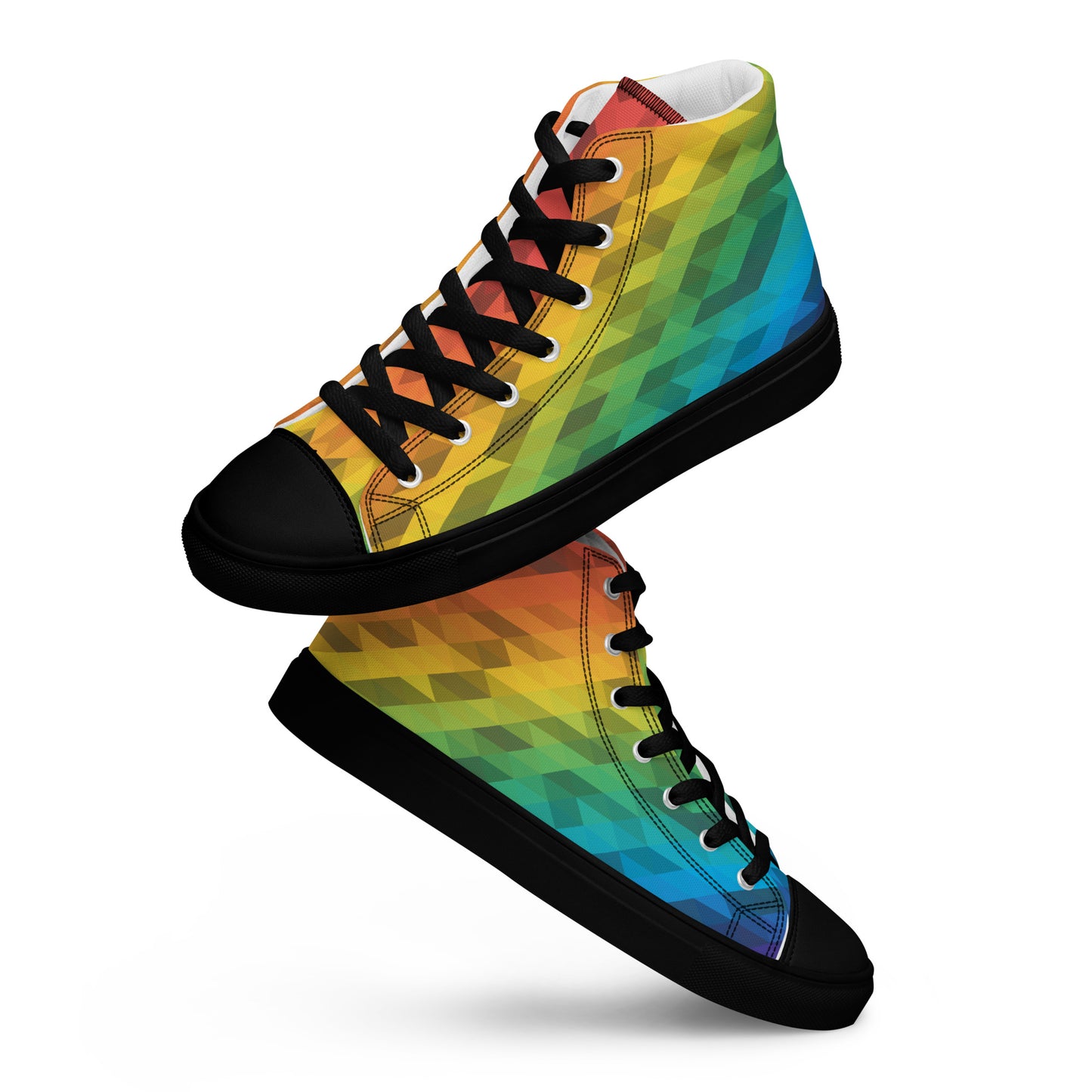 Pride Farben All-Over Herren High Top Canvas Schuhe