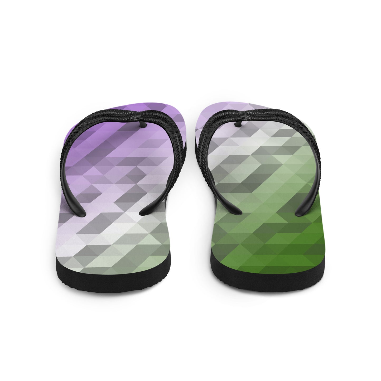 Genderqueer Farben Low Poly Flip Flops