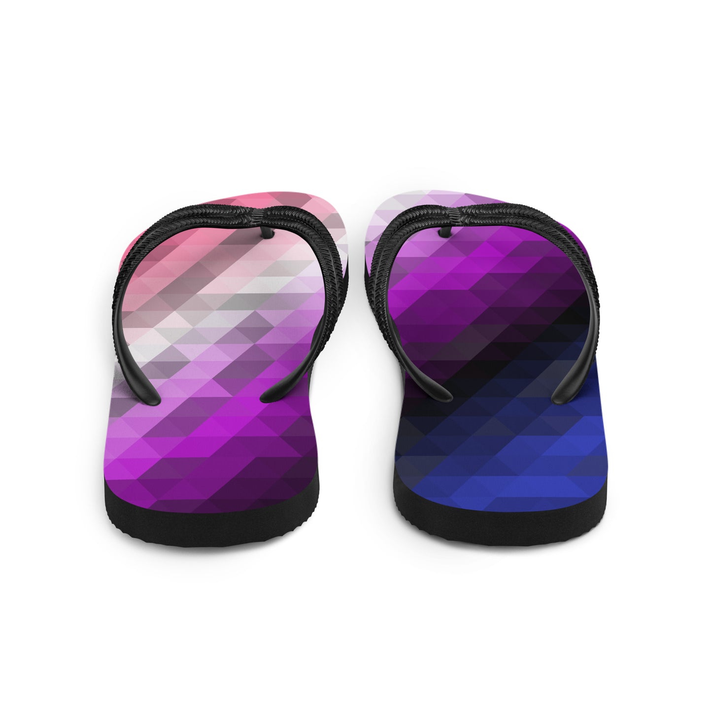 Genderfluid Farben Low Poly Flip Flops