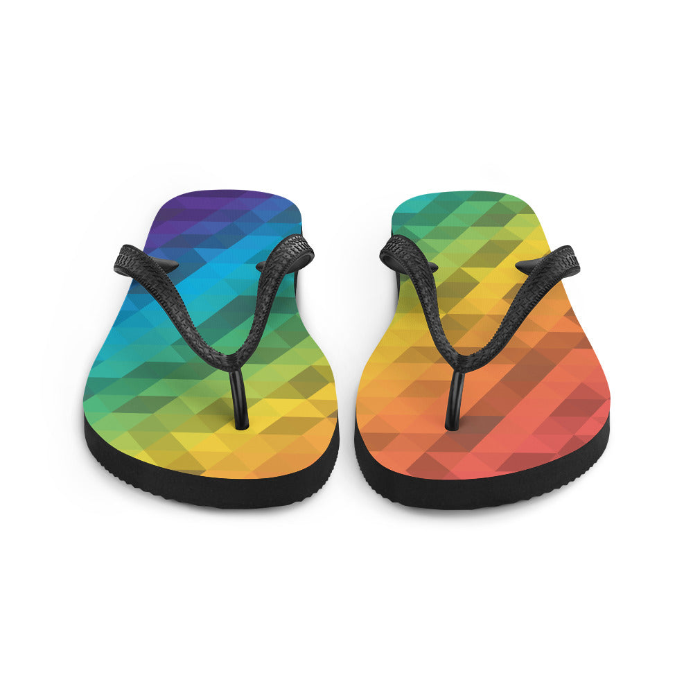 Pride Farben Low Poly Flip Flops