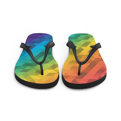 Pride Farben Low Poly Flip Flops