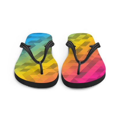 Pansexuell Farben Low Poly Flip Flops