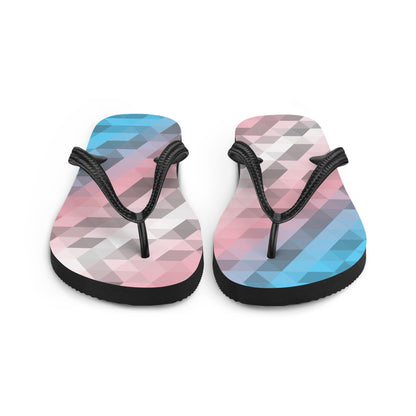 Transgender Farben Low Poly Flip Flops