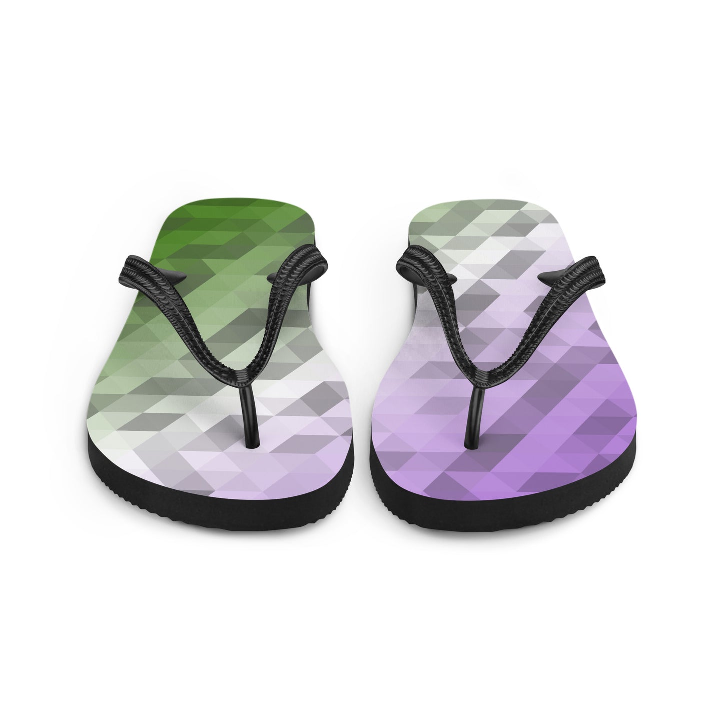 Genderqueer Farben Low Poly Flip Flops