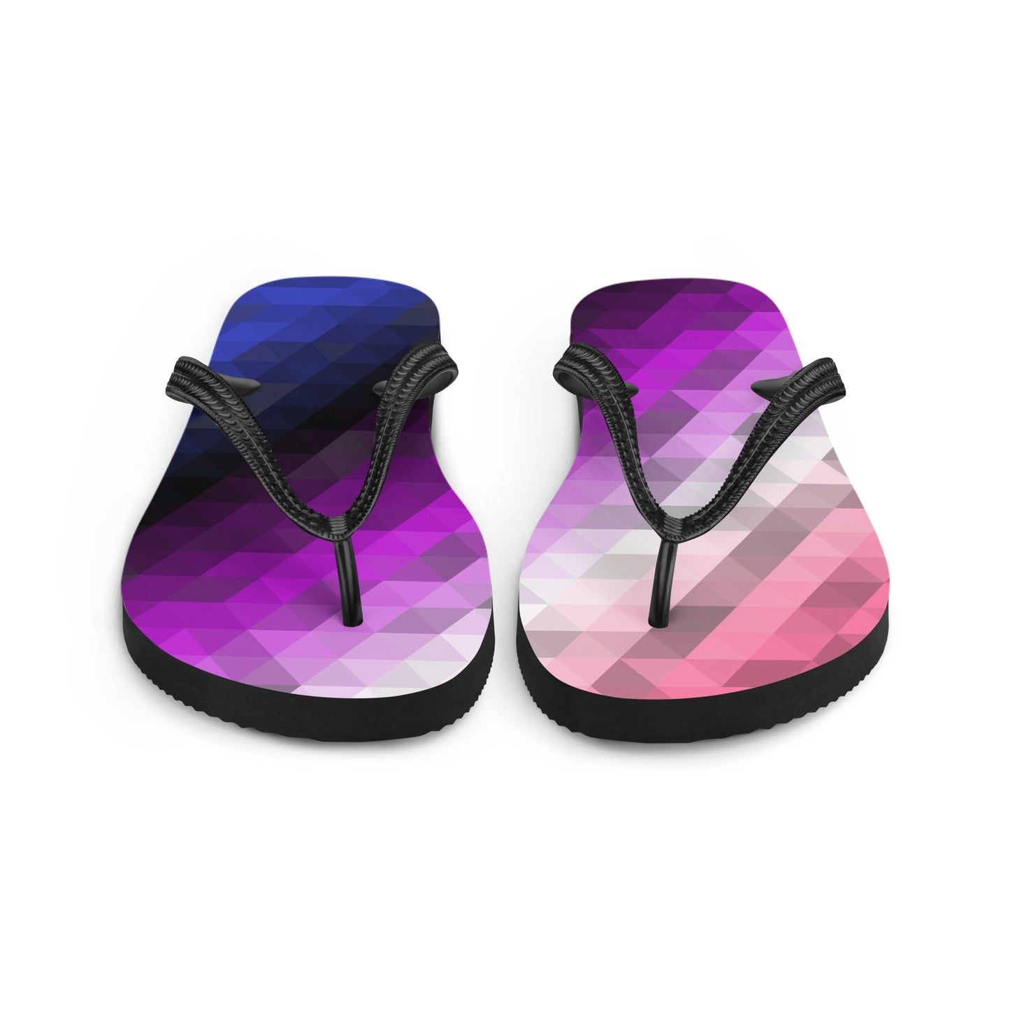 Genderfluid Farben Low Poly Flip Flops