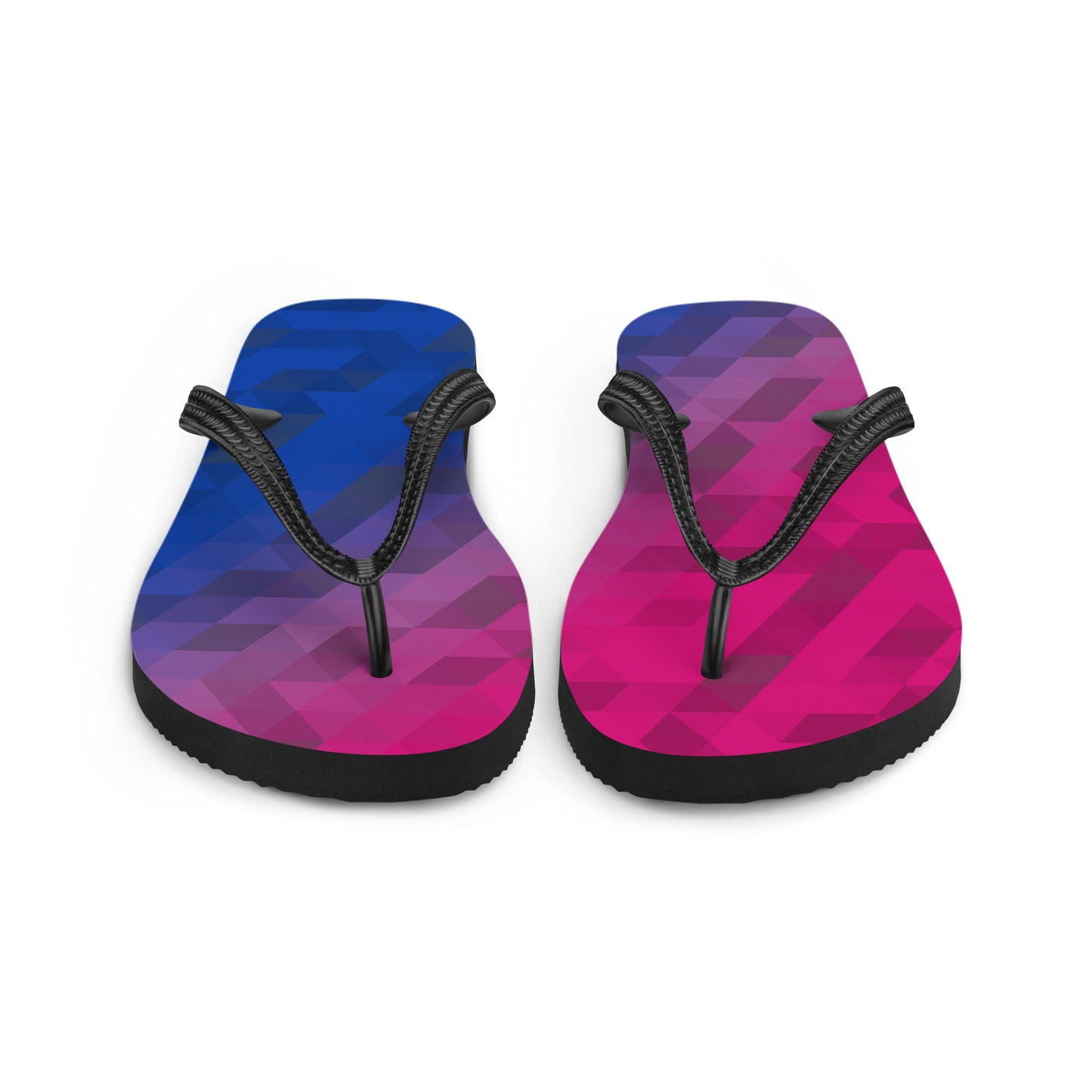 Bisexual Colors Low Poly Flip-Flops