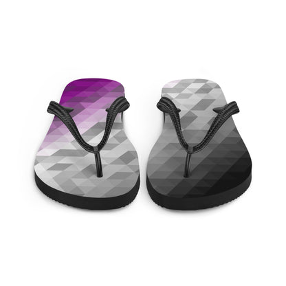 Asexuell Farben Low Poly Flip Flops