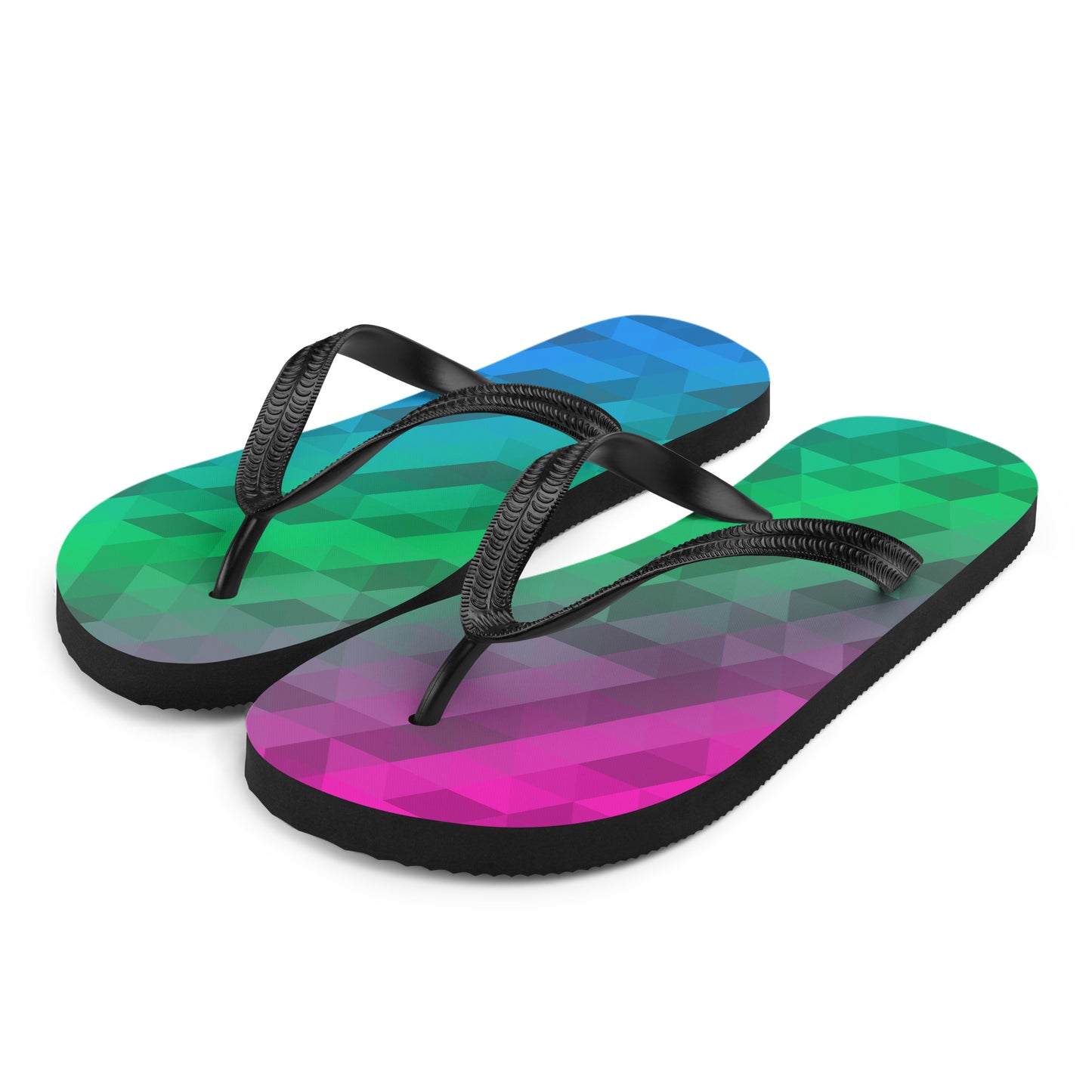 Polysexuell Farben Low Poly Flip Flops