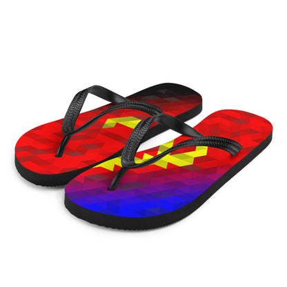 Polyamor Farben Low Poly Flip Flops