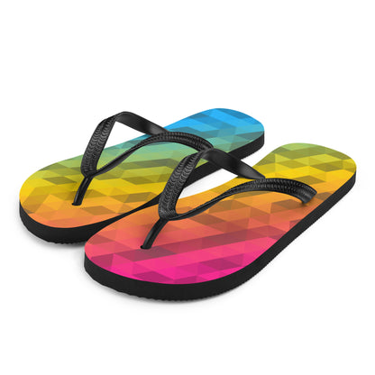 Pansexuell Farben Low Poly Flip Flops